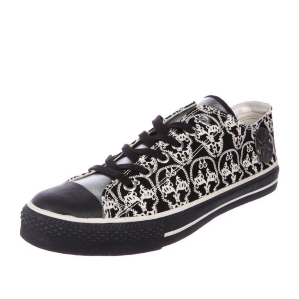 ♣️ THOMAS WYLDE Skull Print Low Top Sneaker EUC Size 9.5 ♠️